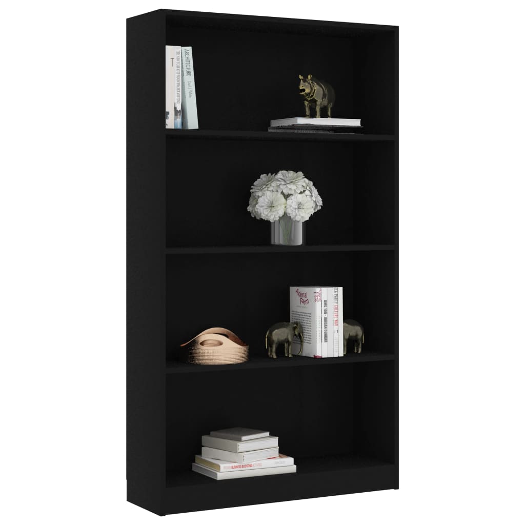 Modern Wooden 4-Tier Open Bookcase Book Storage Cabinet Unit Shelving Wood