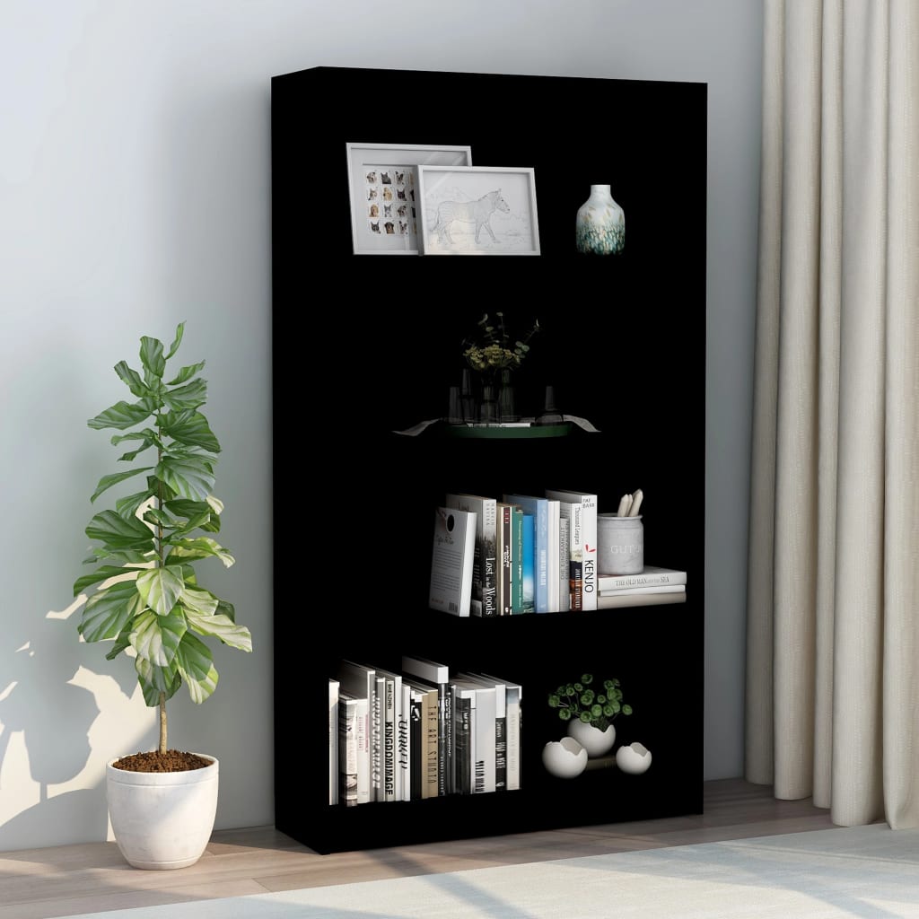 Modern Wooden 4-Tier Open Bookcase Book Storage Cabinet Unit Shelving Wood