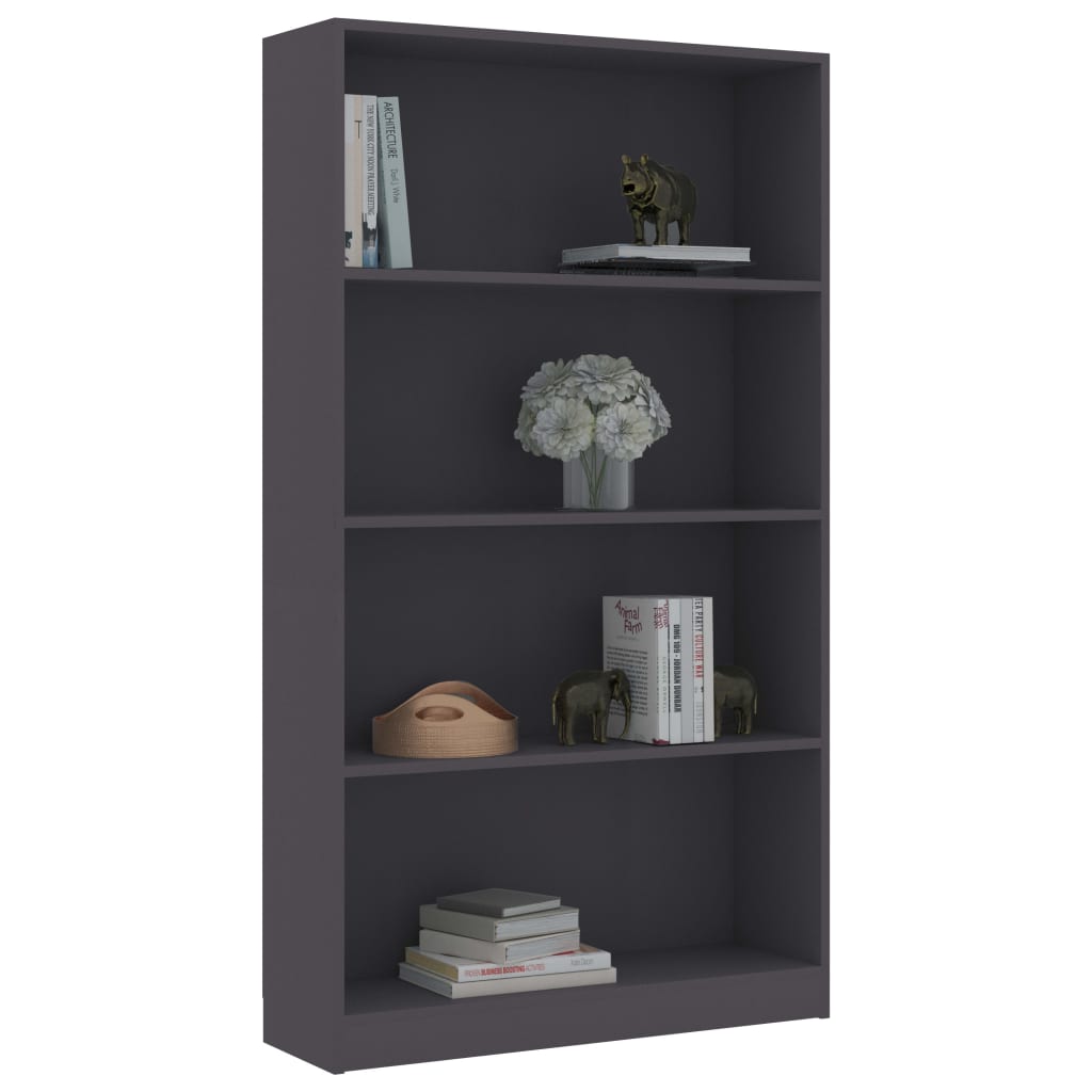 Modern Wooden 4-Tier Open Bookcase Book Storage Cabinet Unit Shelving Wood