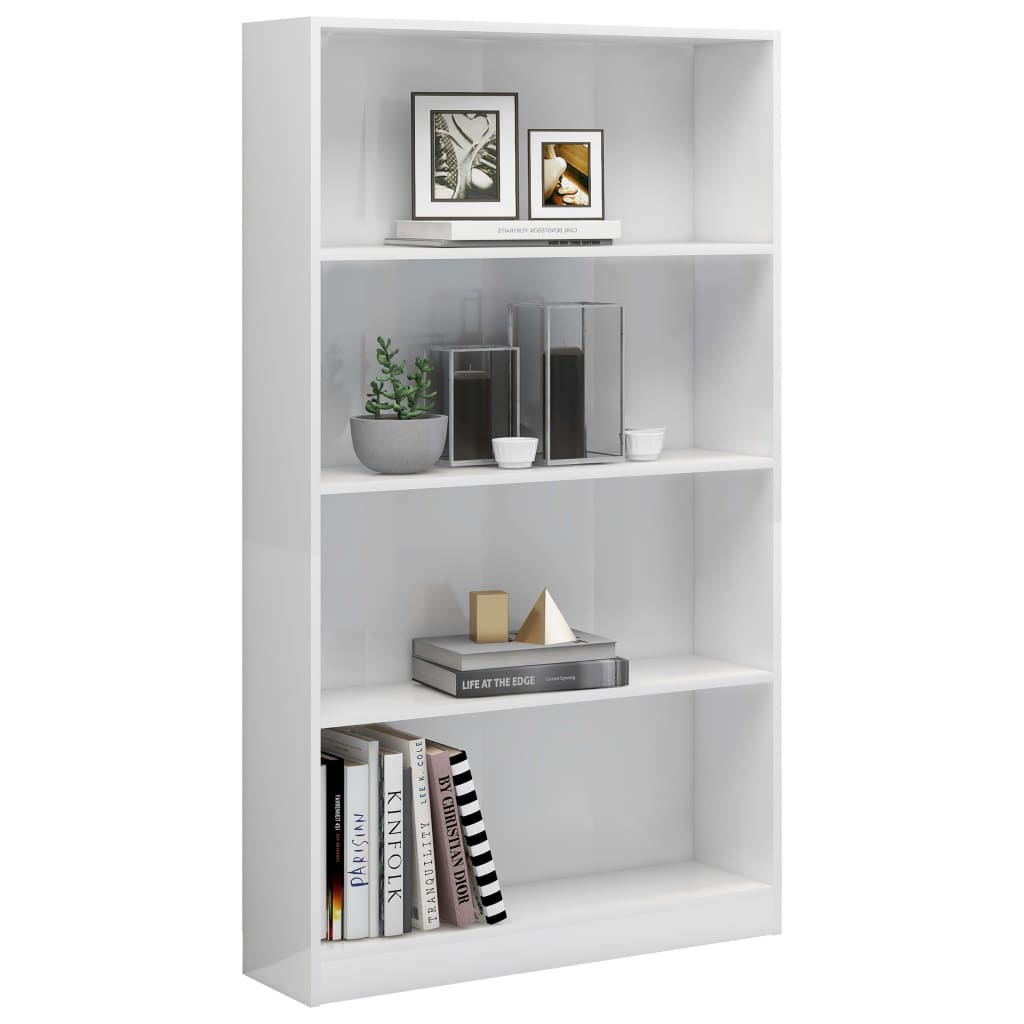 Modern Wooden 4-Tier Open Bookcase Book Storage Cabinet Unit Shelving Wood