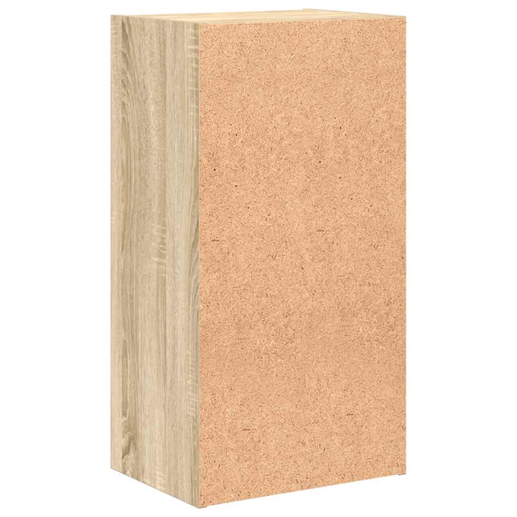 2-Tier Book Cabinet Sonoma Oak 40x30x76.5 cm Engineered Wood