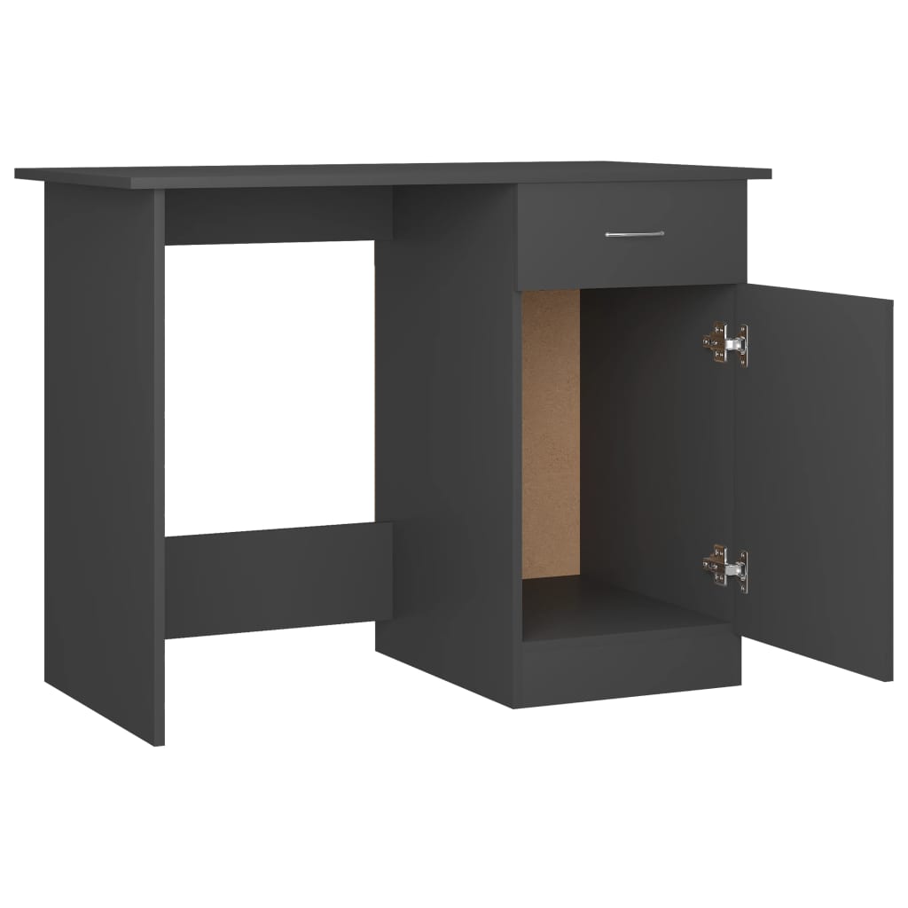 Desk Grey 100x50x76 cm Engineered Wood