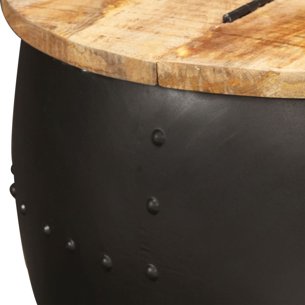 Coffee Table Round 53x43 cm Solid Mango Wood