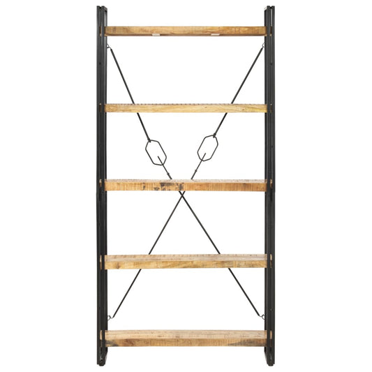 5-Tier Bookcase 90x30x180 cm Solid Mango Wood