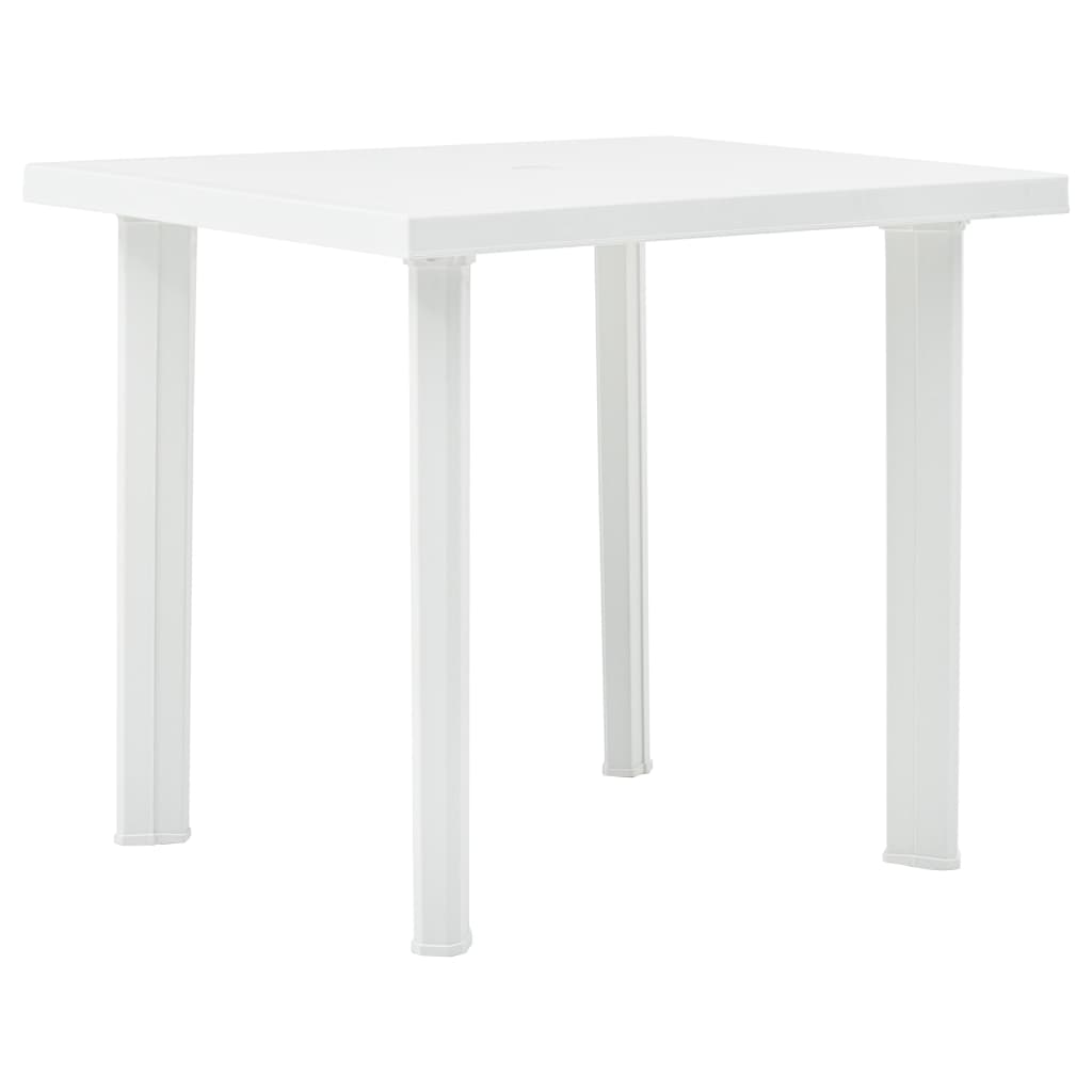 Outdoor Patio Plastic Square Garden Dining Table With Umbrella Hole Tables