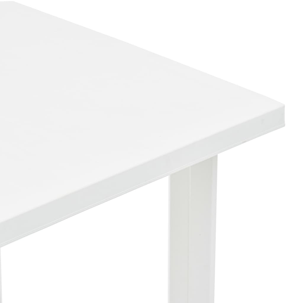 Outdoor Patio Plastic Square Garden Dining Table With Umbrella Hole Tables