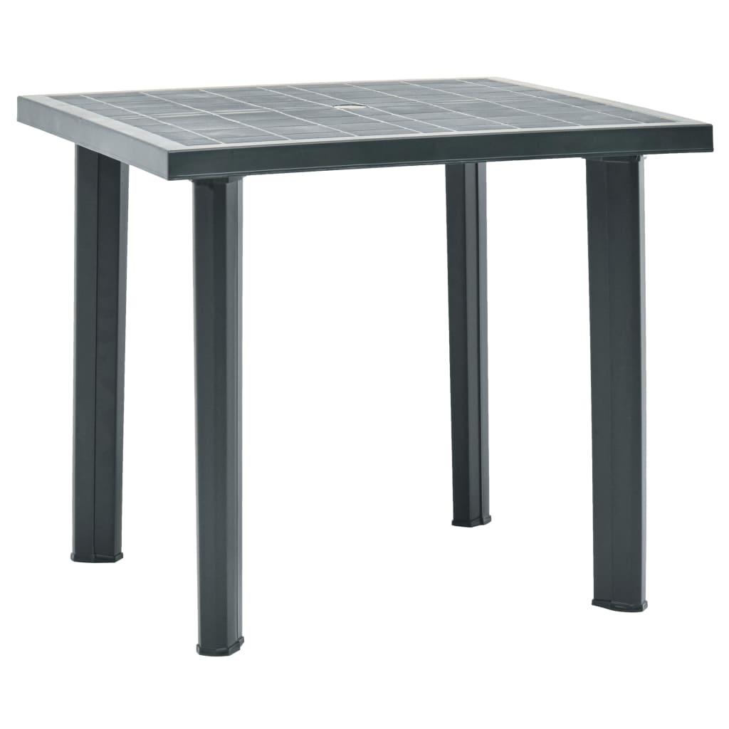 Outdoor Patio Plastic Square Garden Dining Table With Umbrella Hole Tables