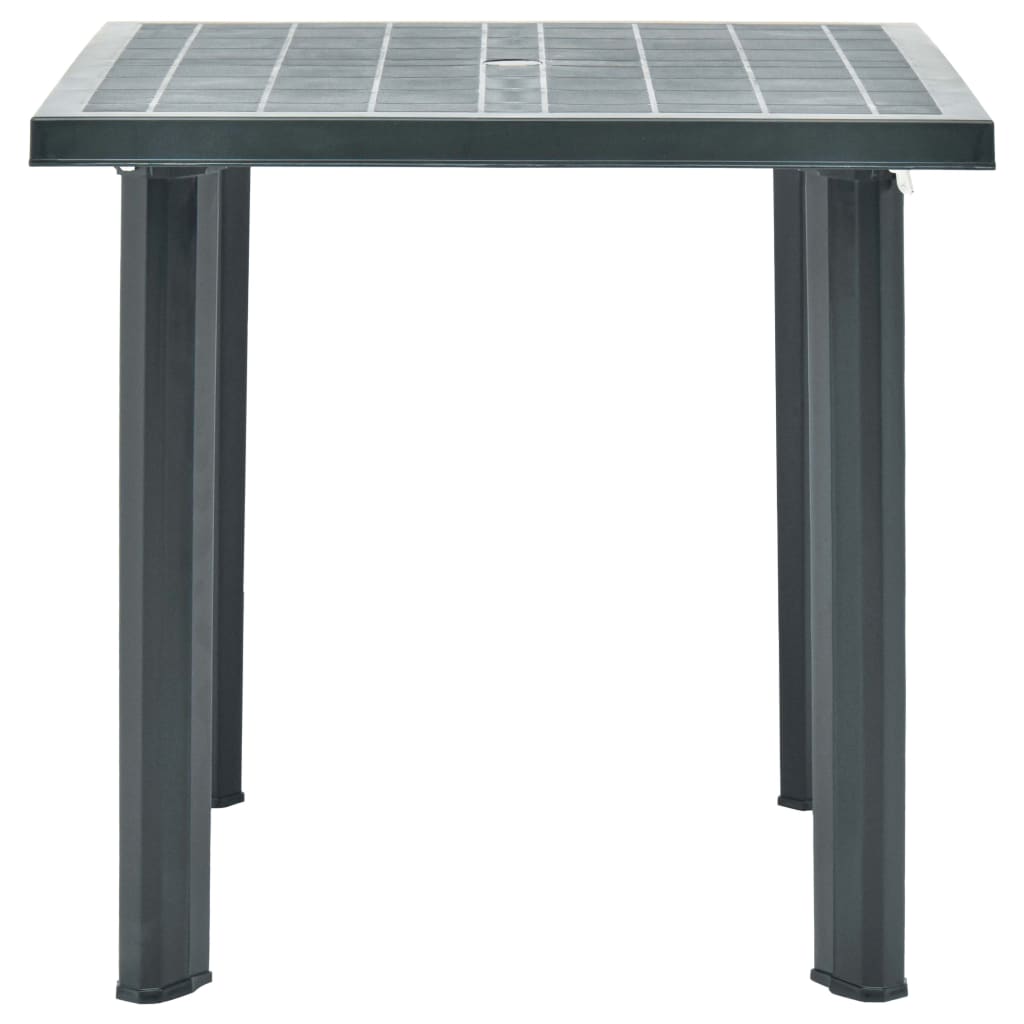 Outdoor Patio Plastic Square Garden Dining Table With Umbrella Hole Tables