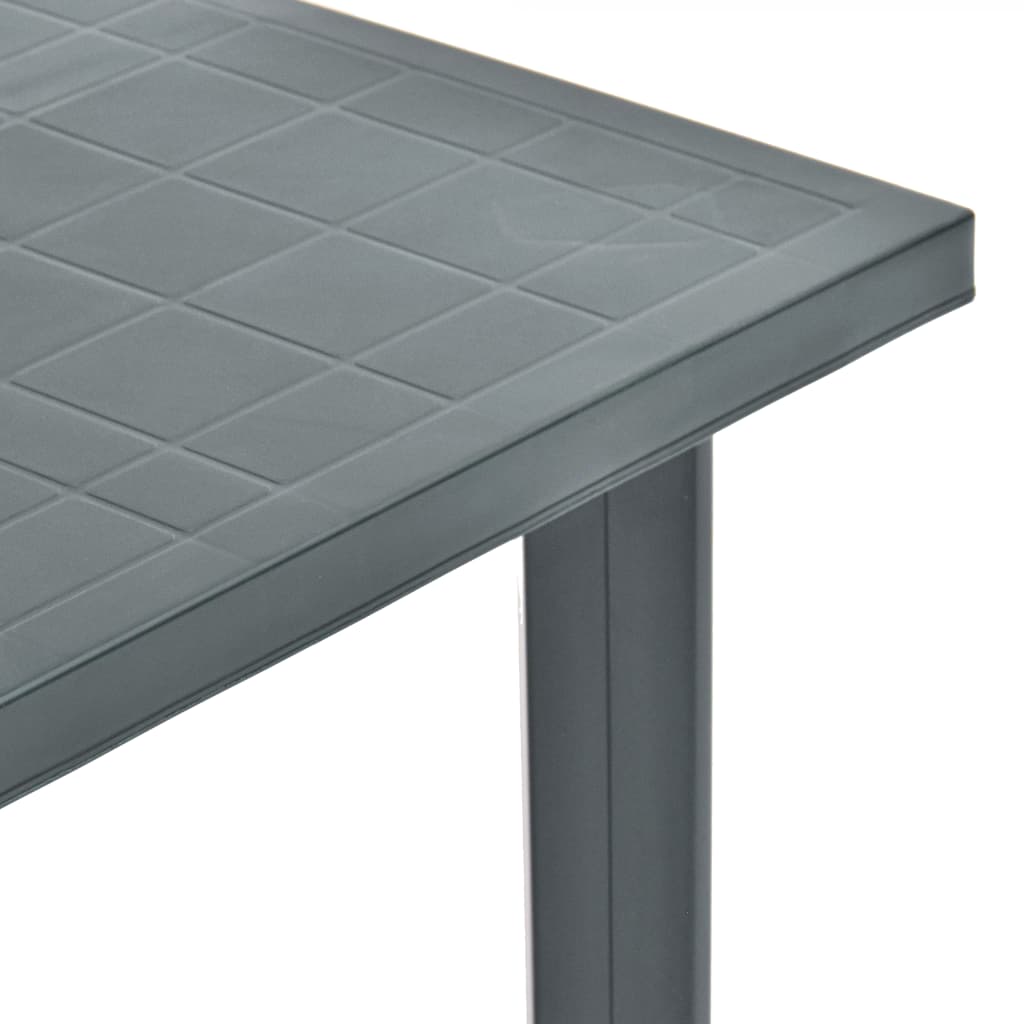 Outdoor Patio Plastic Square Garden Dining Table With Umbrella Hole Tables