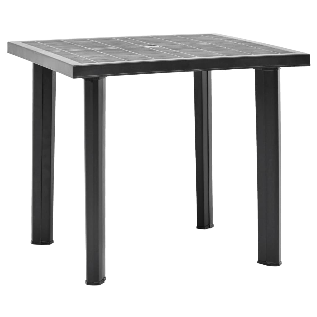 Outdoor Patio Plastic Square Garden Dining Table With Umbrella Hole Tables