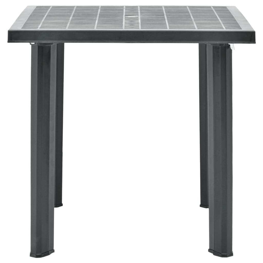 Outdoor Patio Plastic Square Garden Dining Table With Umbrella Hole Tables