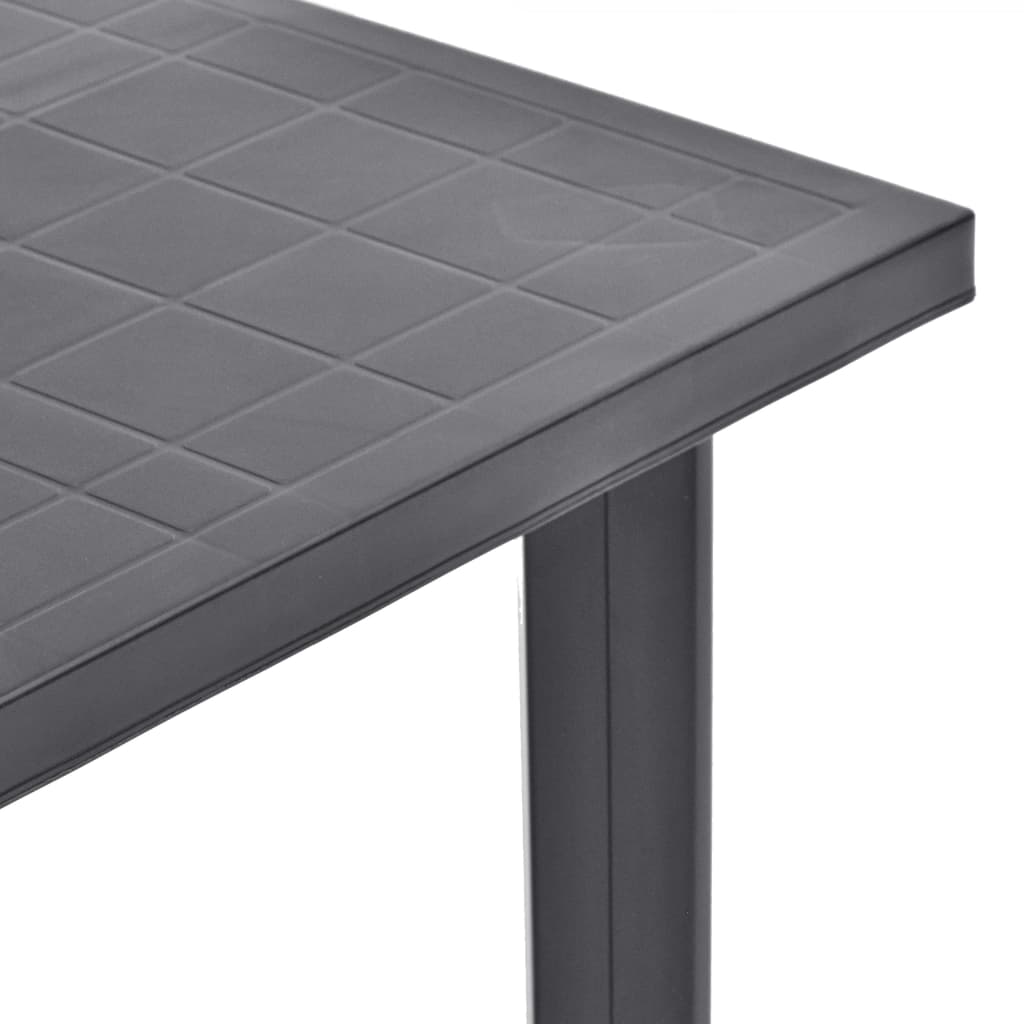 Outdoor Patio Plastic Square Garden Dining Table With Umbrella Hole Tables