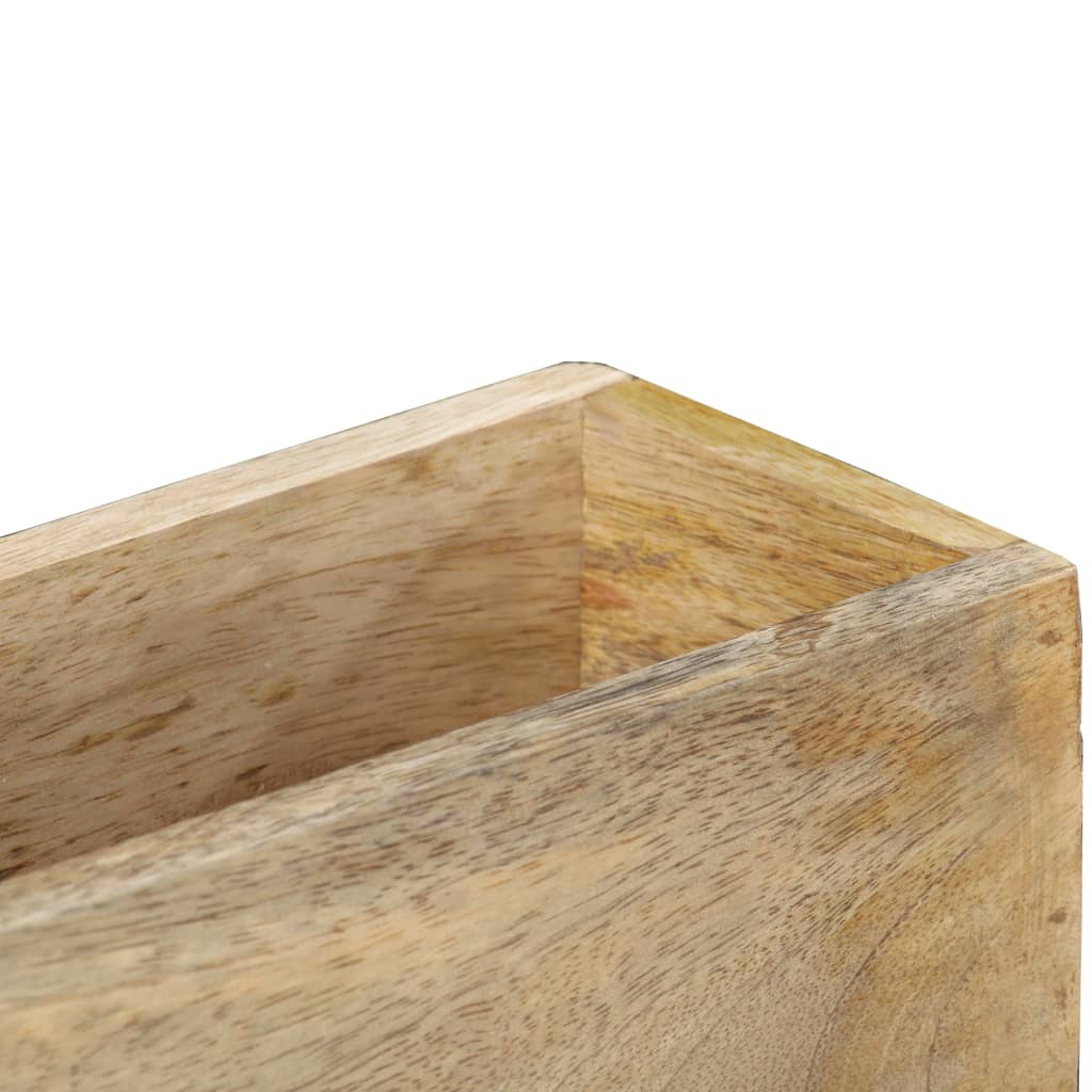 Magazine Wall Rack 30x11x72 cm Solid Mango Wood