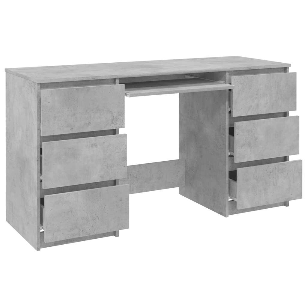 Modern Wooden Home Office Computer Desk Table With 6 Storage Drawers