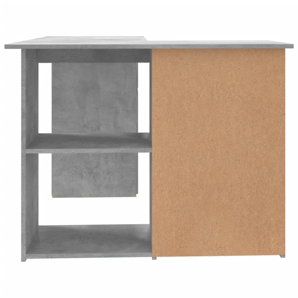 Modern Wooden Home Office L-Shape Corner Computer Desk Table With Drawers