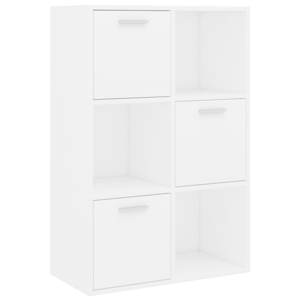 Modern Wooden Home Storage Cabinet Bookcase With 3 Doors & Shelves Wood