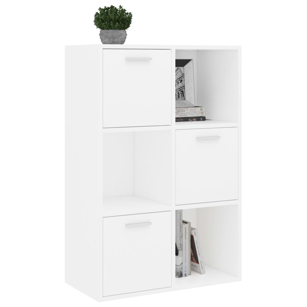 Modern Wooden Home Storage Cabinet Bookcase With 3 Doors & Shelves Wood