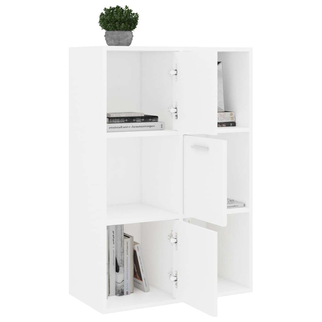 Modern Wooden Home Storage Cabinet Bookcase With 3 Doors & Shelves Wood