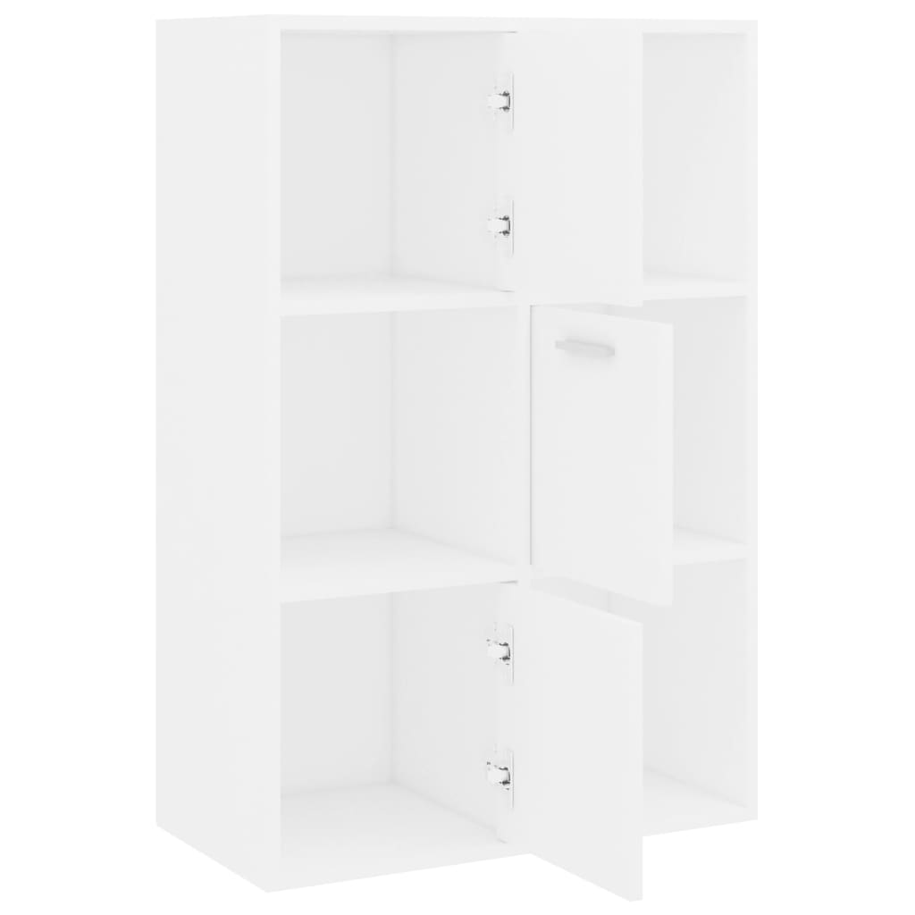 Modern Wooden Home Storage Cabinet Bookcase With 3 Doors & Shelves Wood