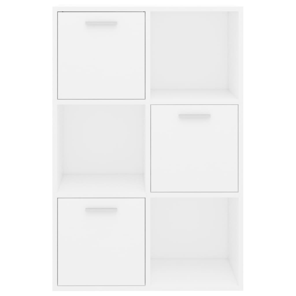 Modern Wooden Home Storage Cabinet Bookcase With 3 Doors & Shelves Wood