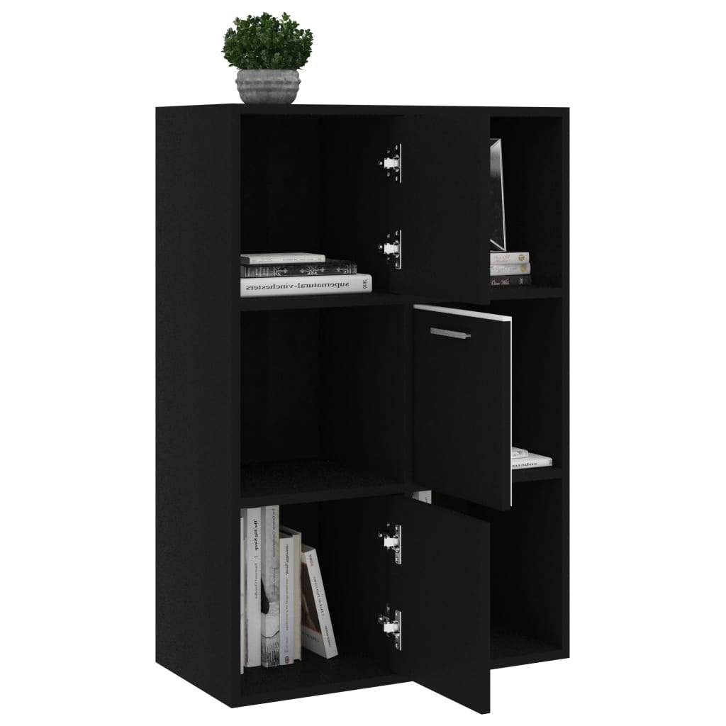 Modern Wooden Home Storage Cabinet Bookcase With 3 Doors & Shelves Wood