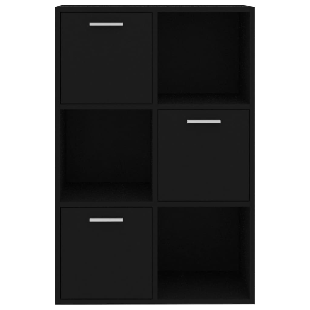 Modern Wooden Home Storage Cabinet Bookcase With 3 Doors & Shelves Wood