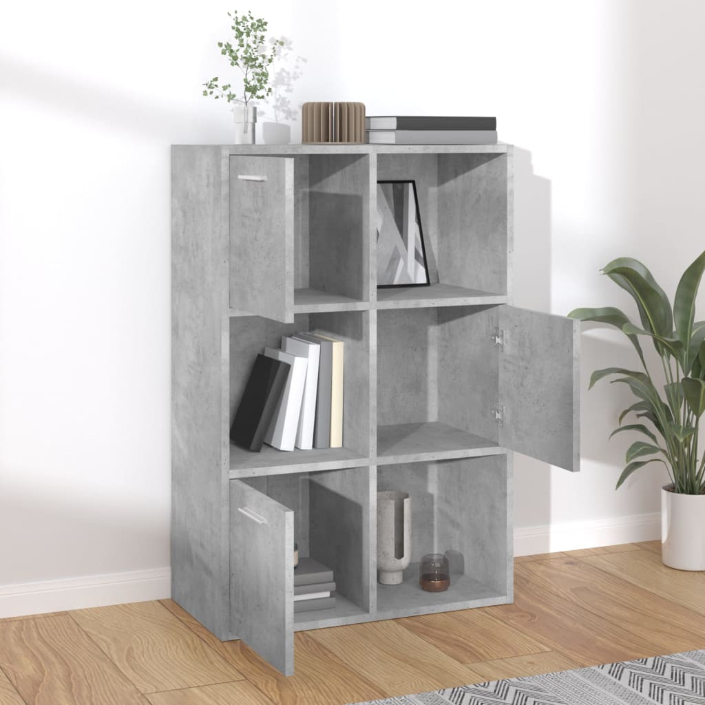 Modern Wooden Home Storage Cabinet Bookcase With 3 Doors & Shelves Wood