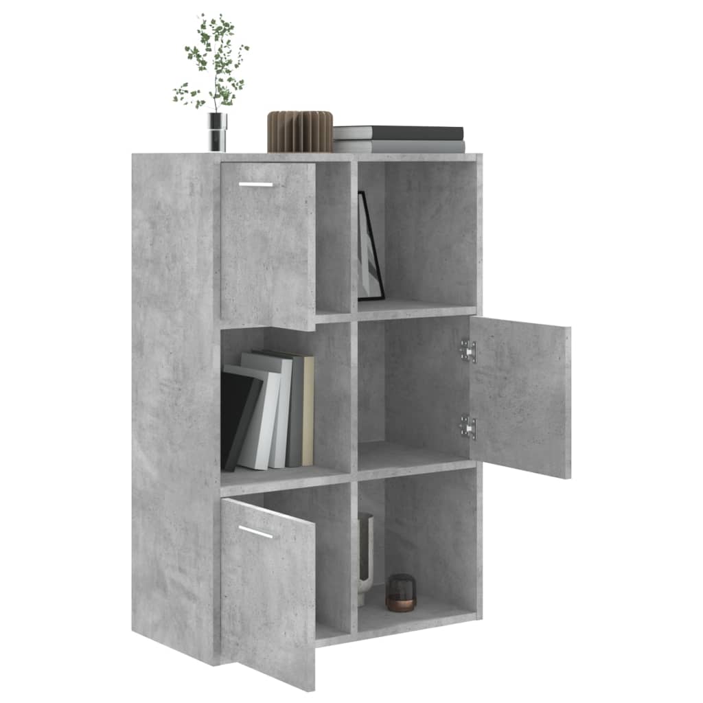 Modern Wooden Home Storage Cabinet Bookcase With 3 Doors & Shelves Wood