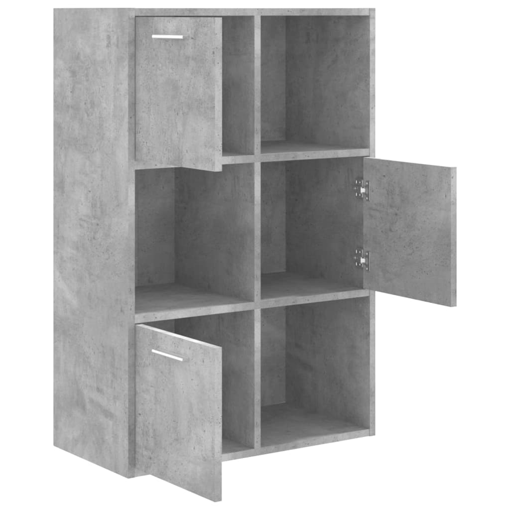 Modern Wooden Home Storage Cabinet Bookcase With 3 Doors & Shelves Wood