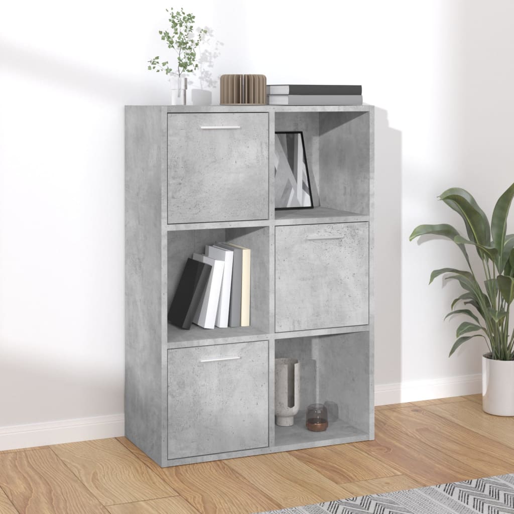 Modern Wooden Home Storage Cabinet Bookcase With 3 Doors & Shelves Wood