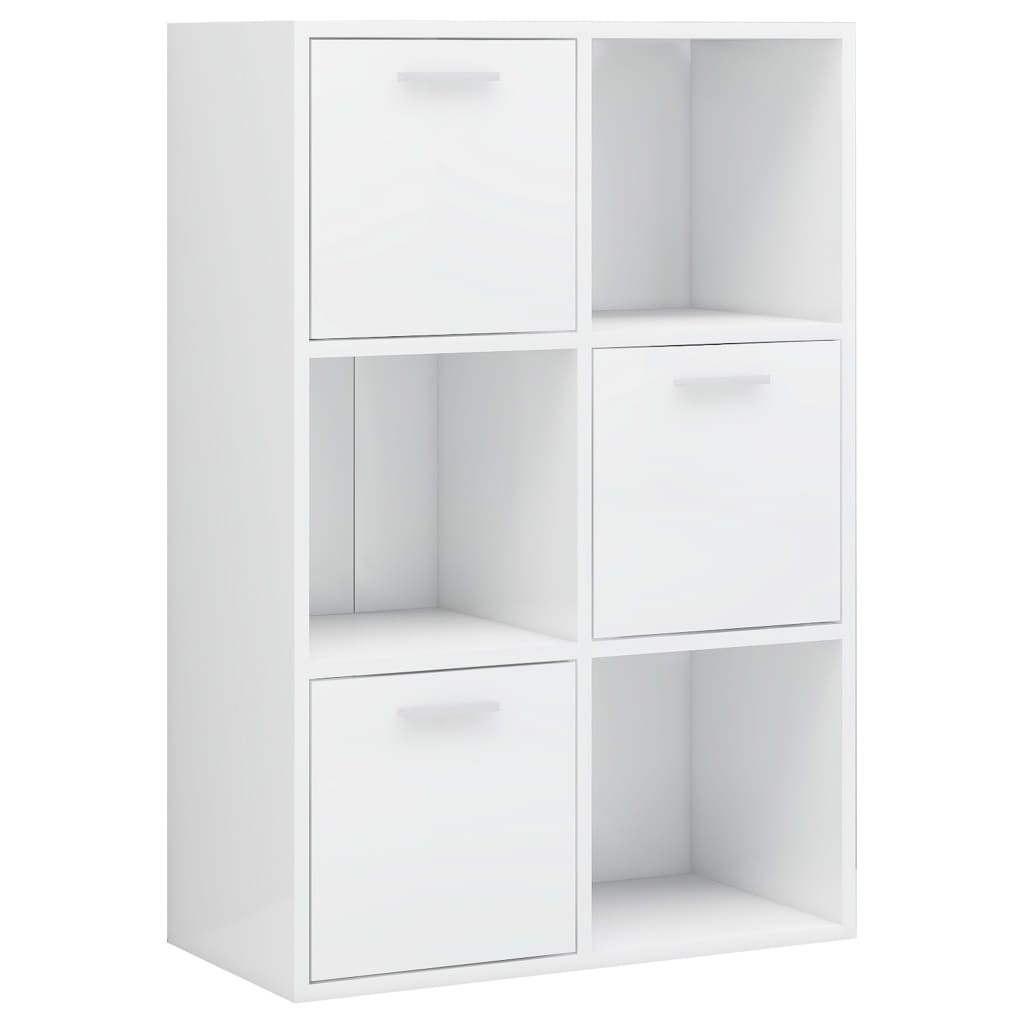 Modern Wooden Home Storage Cabinet Bookcase With 3 Doors & Shelves Wood