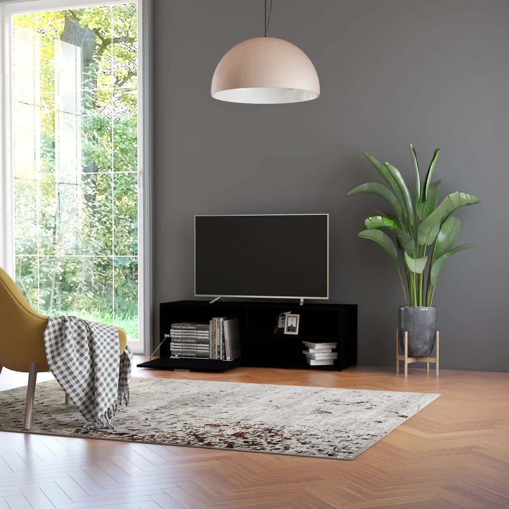 Modern Wooden 47 Inch TV Tele Stand Unit Cabinet With Door & Open Storage
