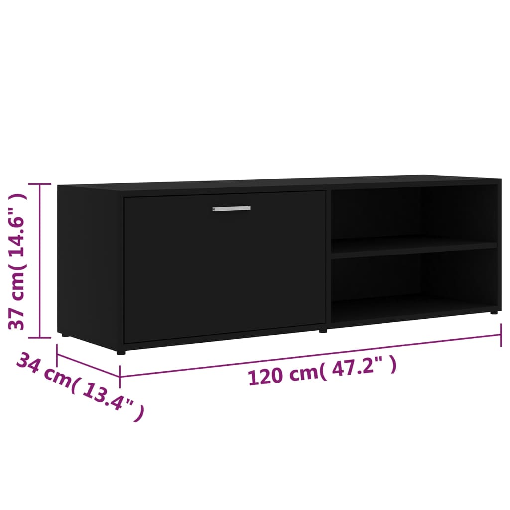 Modern Wooden 47 Inch TV Tele Stand Unit Cabinet With Door & Open Storage
