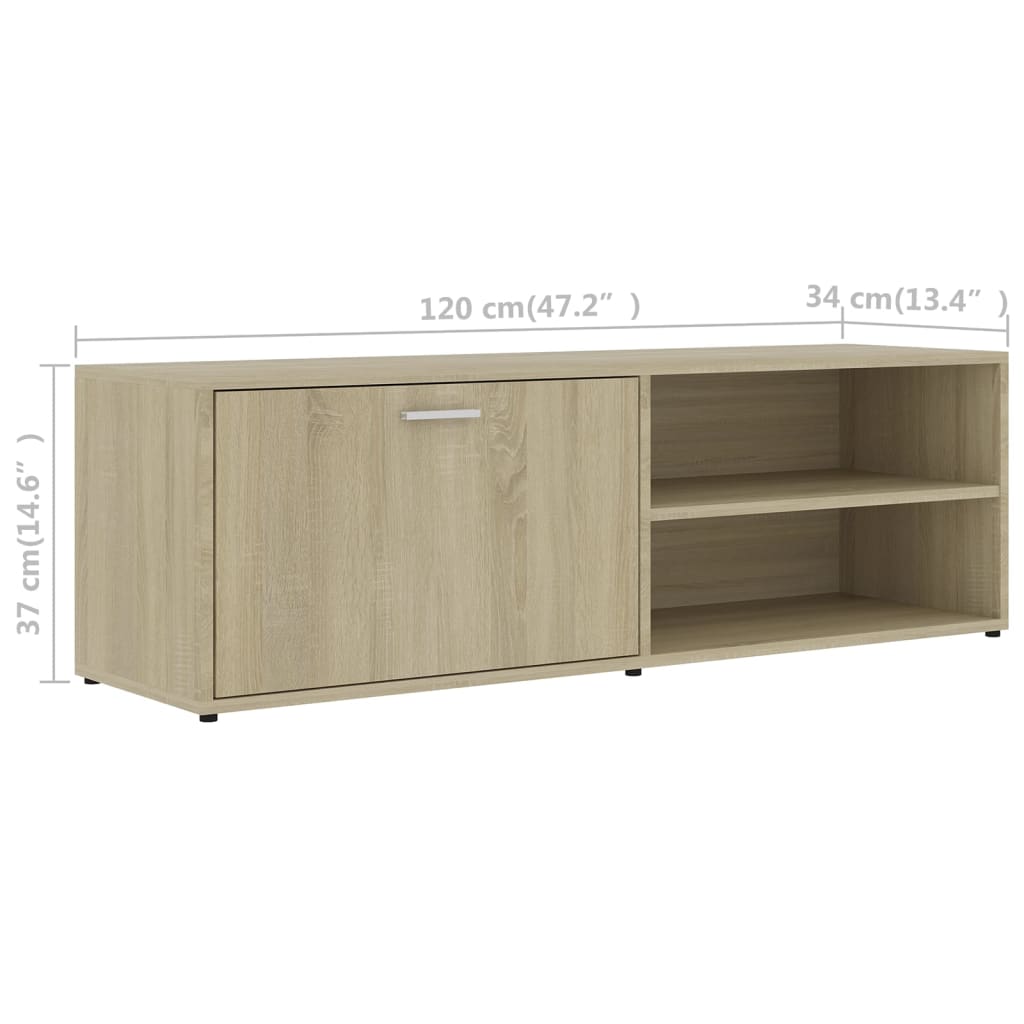 Modern Wooden 47 Inch TV Tele Stand Unit Cabinet With Door & Open Storage