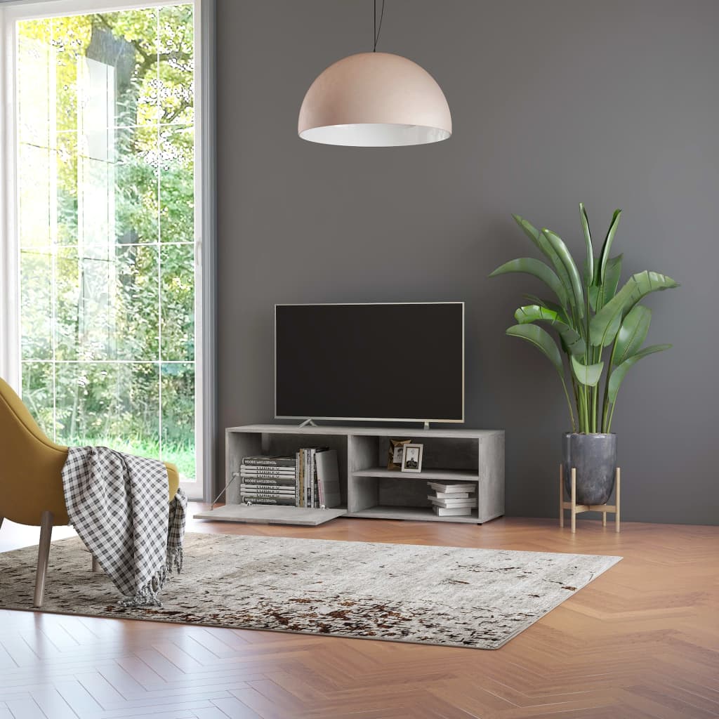 Modern Wooden 47 Inch TV Tele Stand Unit Cabinet With Door & Open Storage