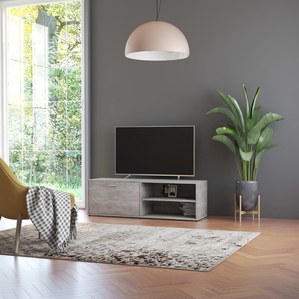 Modern Wooden 47 Inch TV Tele Stand Unit Cabinet With Door & Open Storage