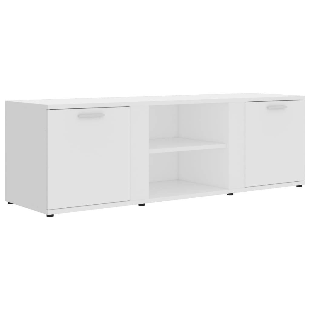Modern Wooden TV Tele Stand Media Unit Cabinet With 2 Doors & Storage Shelf