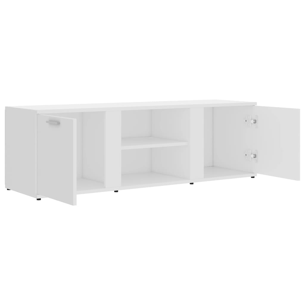 Modern Wooden TV Tele Stand Media Unit Cabinet With 2 Doors & Storage Shelf