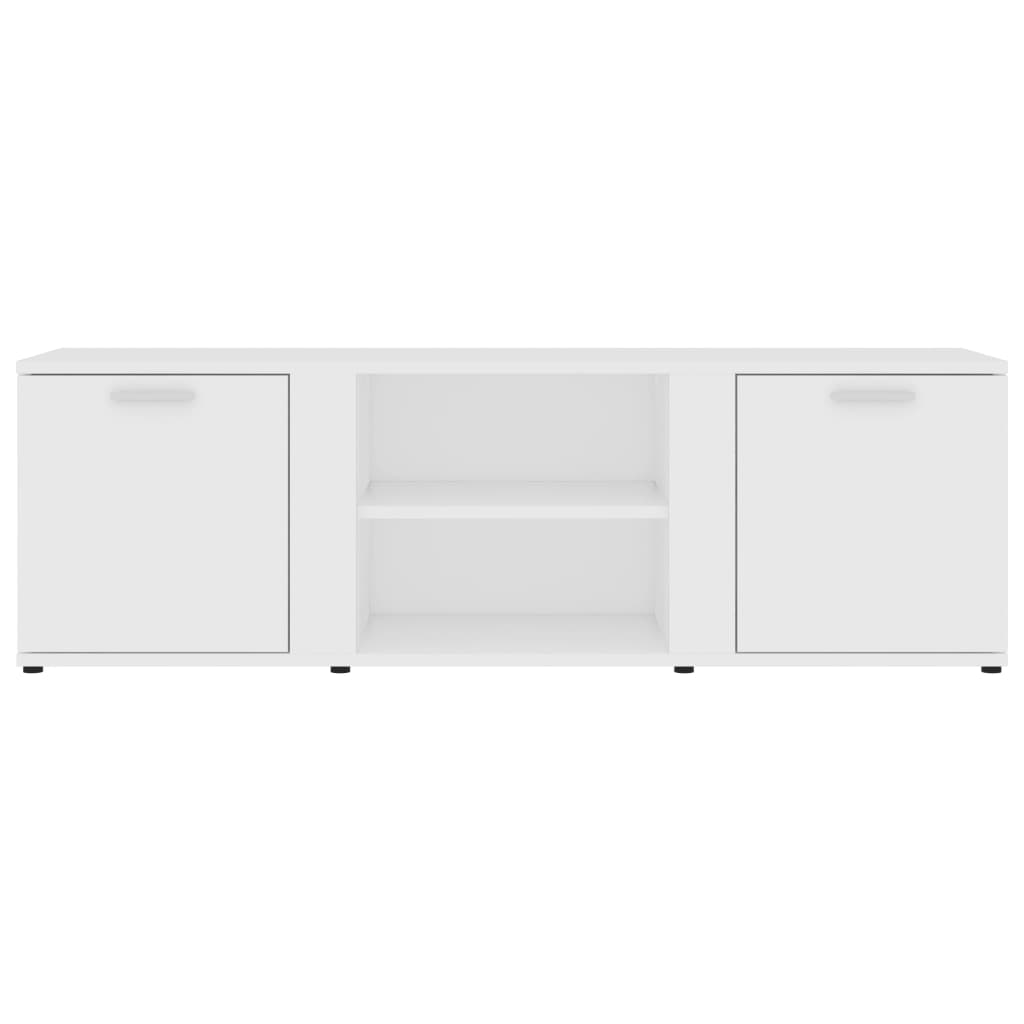 Modern Wooden TV Tele Stand Media Unit Cabinet With 2 Doors & Storage Shelf