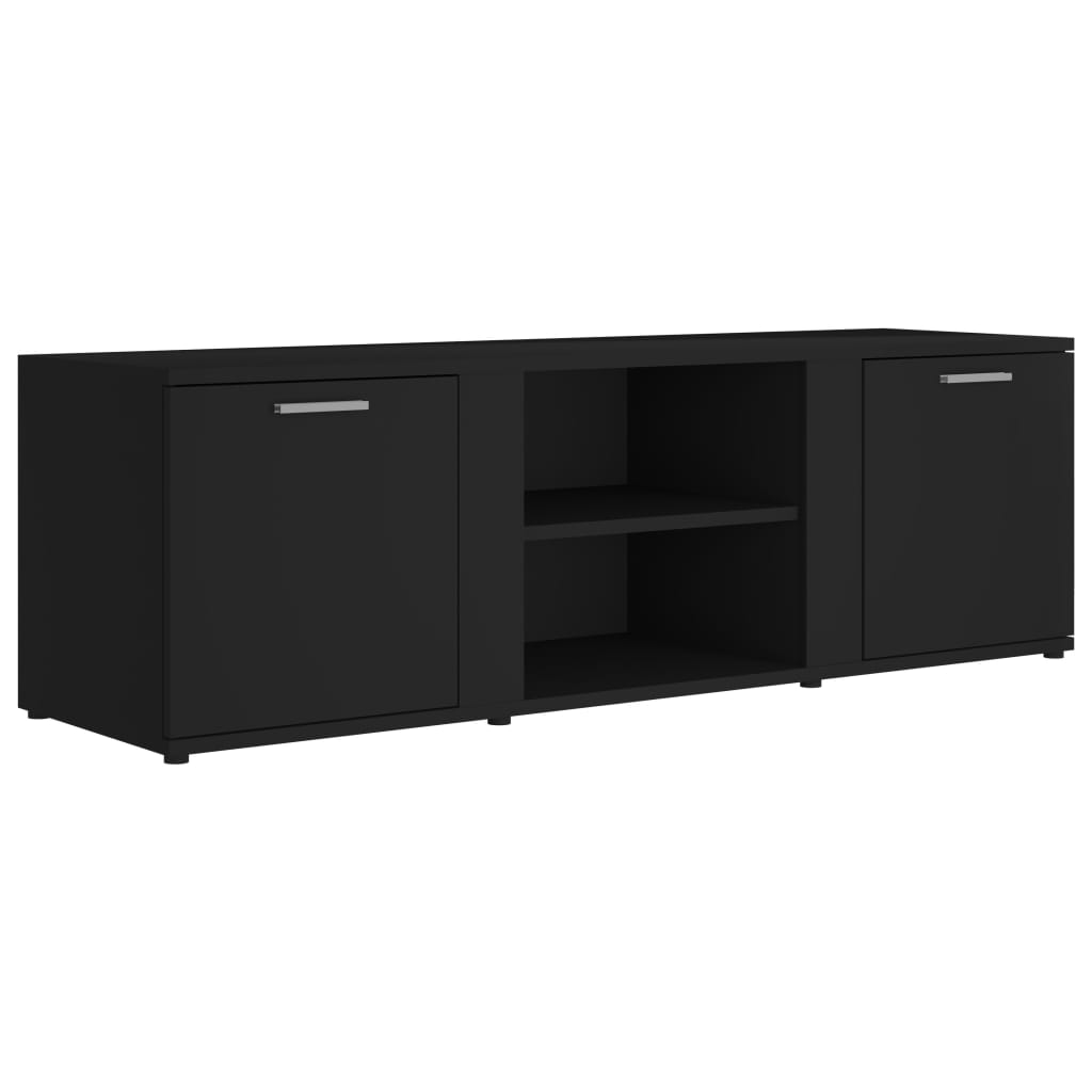 Modern Wooden TV Tele Stand Media Unit Cabinet With 2 Doors & Storage Shelf