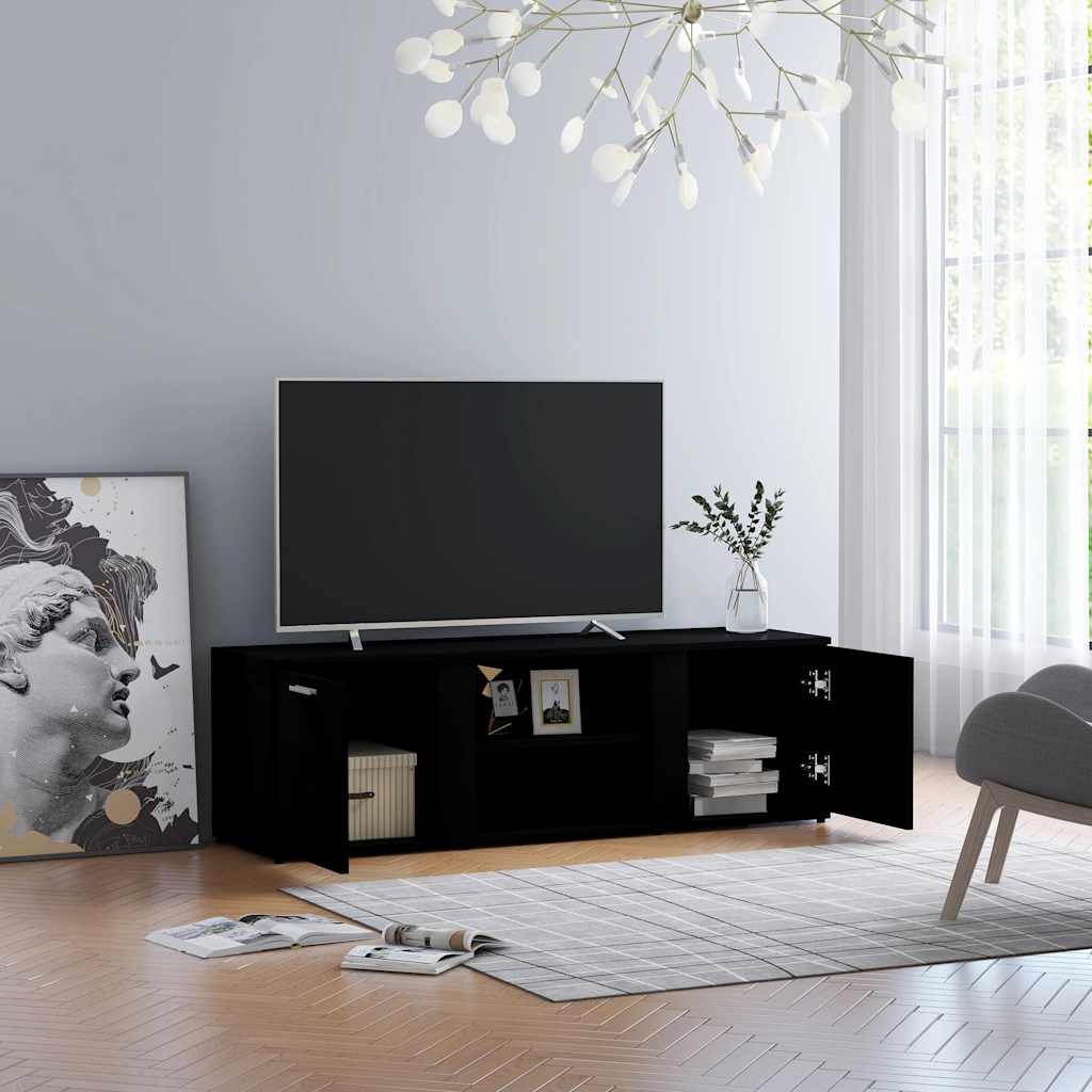 TV Cabinet Black 120x34x37 cm Engineered Wood