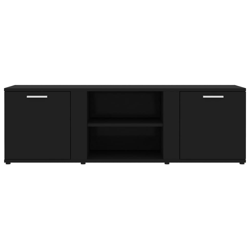Modern Wooden TV Tele Stand Media Unit Cabinet With 2 Doors & Storage Shelf