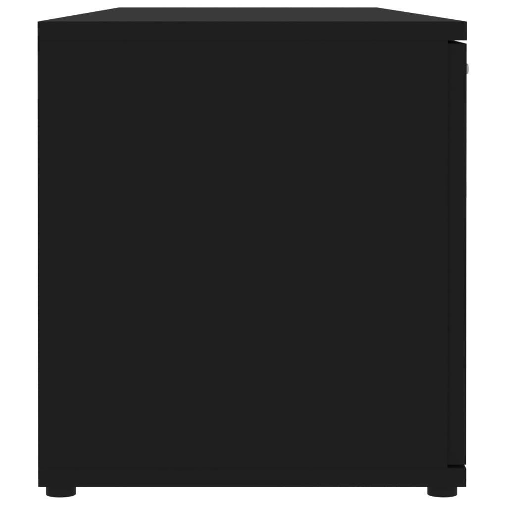 Modern Wooden TV Tele Stand Media Unit Cabinet With 2 Doors & Storage Shelf