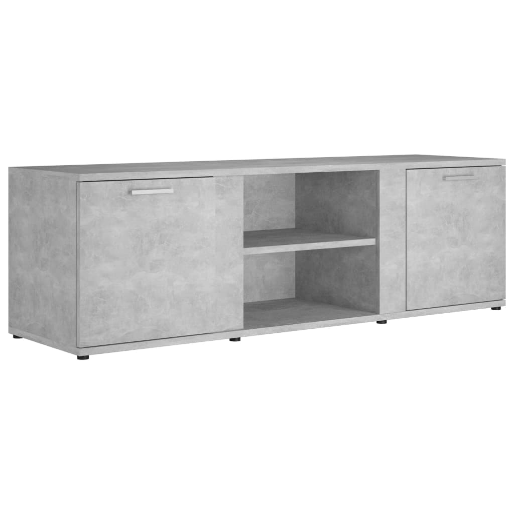 Modern Wooden TV Tele Stand Media Unit Cabinet With 2 Doors & Storage Shelf
