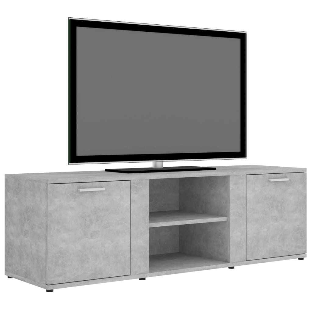 Modern Wooden TV Tele Stand Media Unit Cabinet With 2 Doors & Storage Shelf