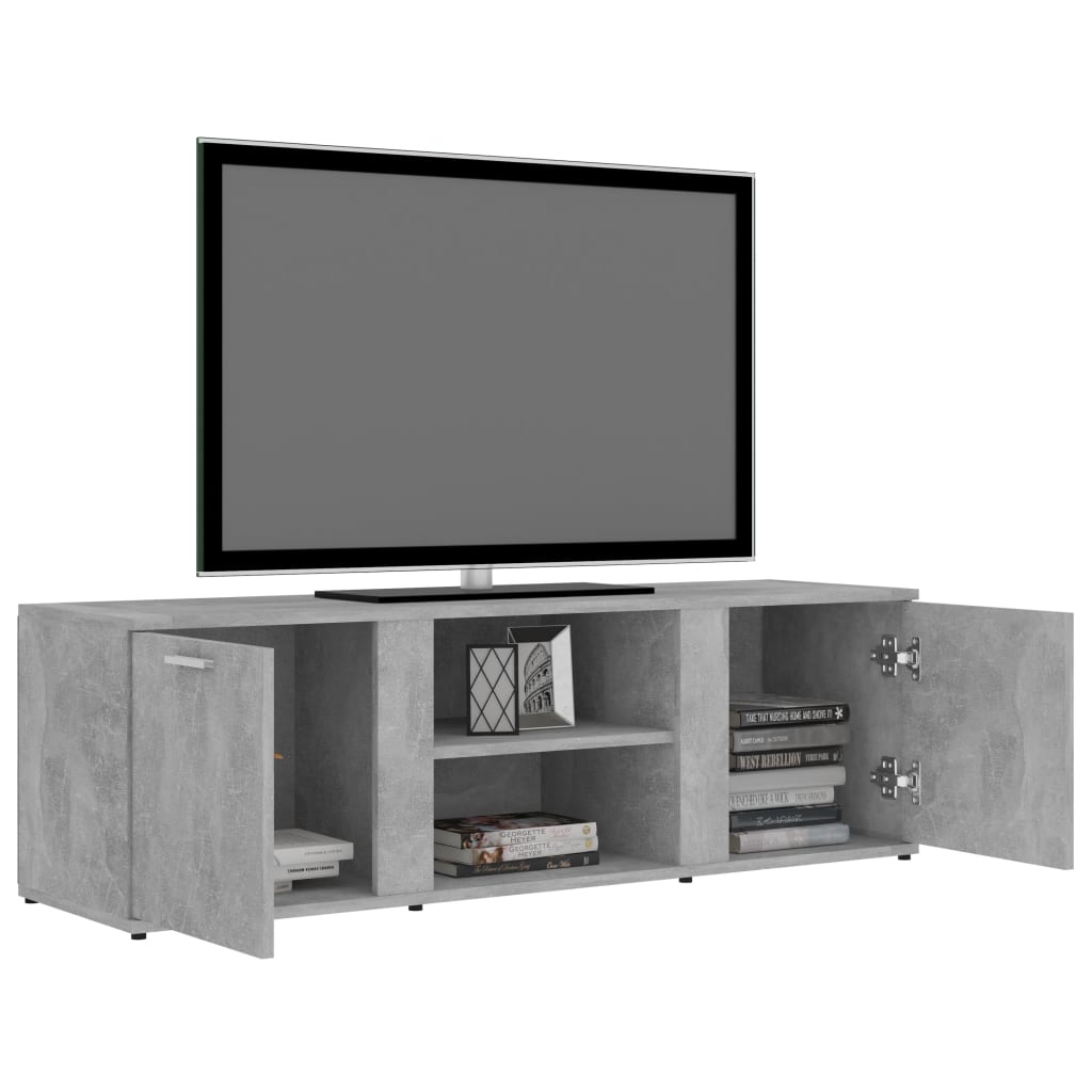 Modern Wooden TV Tele Stand Media Unit Cabinet With 2 Doors & Storage Shelf