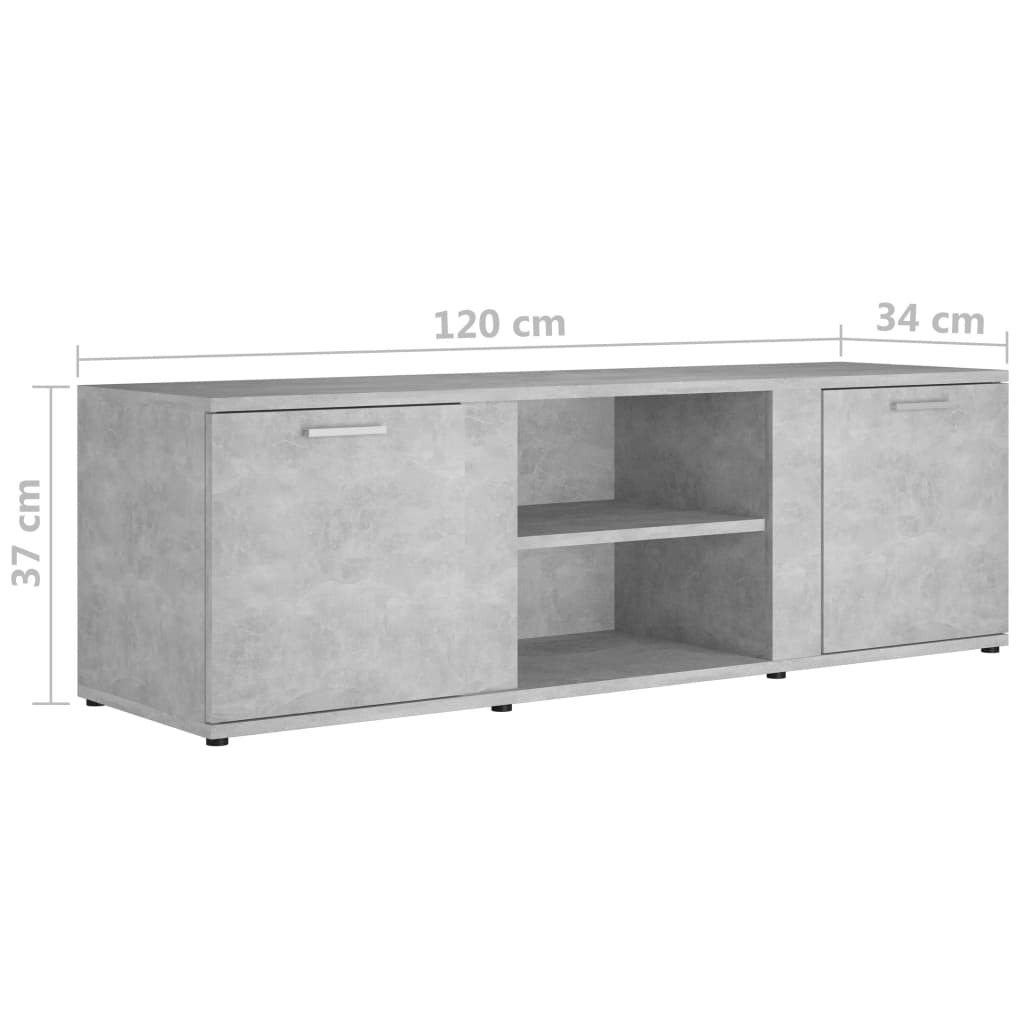 Modern Wooden TV Tele Stand Media Unit Cabinet With 2 Doors & Storage Shelf