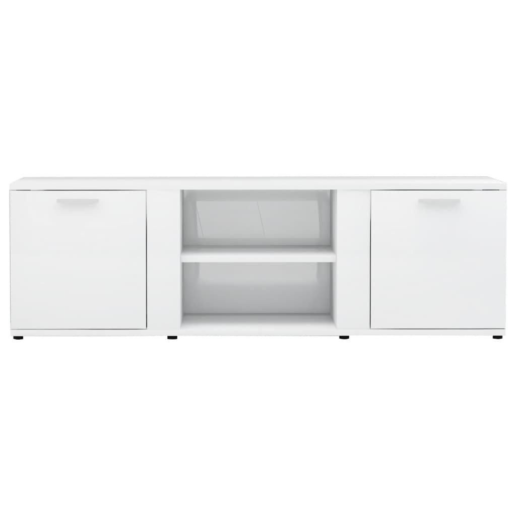 Modern Wooden TV Tele Stand Media Unit Cabinet With 2 Doors & Storage Shelf