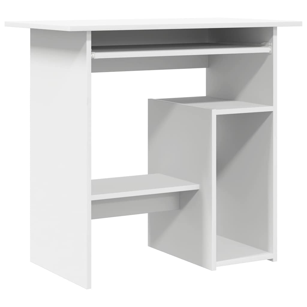 Modern Wooden Home Office Computer Desk Table With Keyboard Tray Storage