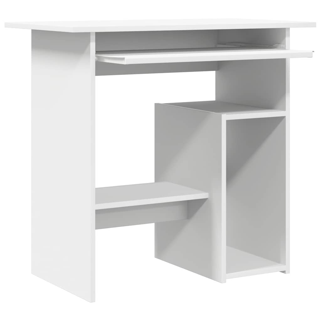 Modern Wooden Home Office Computer Desk Table With Keyboard Tray Storage